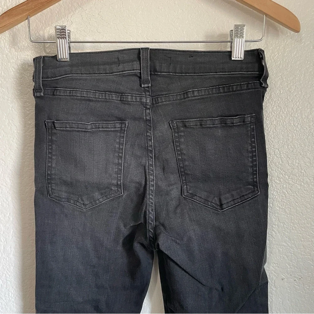 Veronica Beard Carolyn 10” Baby Boot Cropped Jeans Frayed Smokey Grey Pink Boho